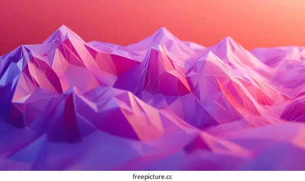 Abstract Purple Geometric Mountain Background