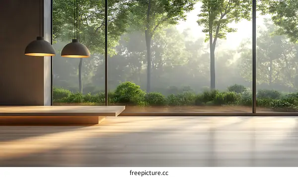 Modern Minimalist Interior Design with Nature View