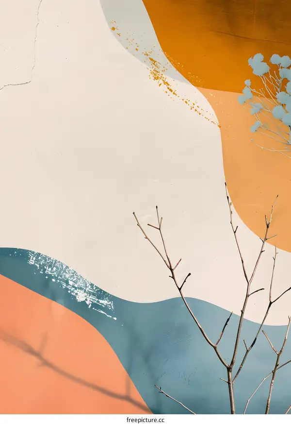 Abstract Wall Art With Branch