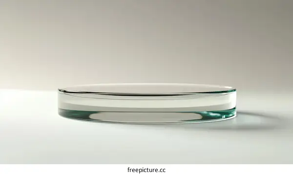 Empty Glass Petri Dish Display