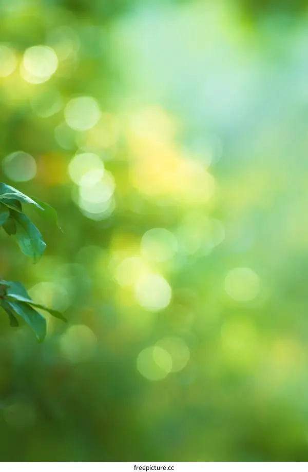 Nature Bokeh Background with Green Tones