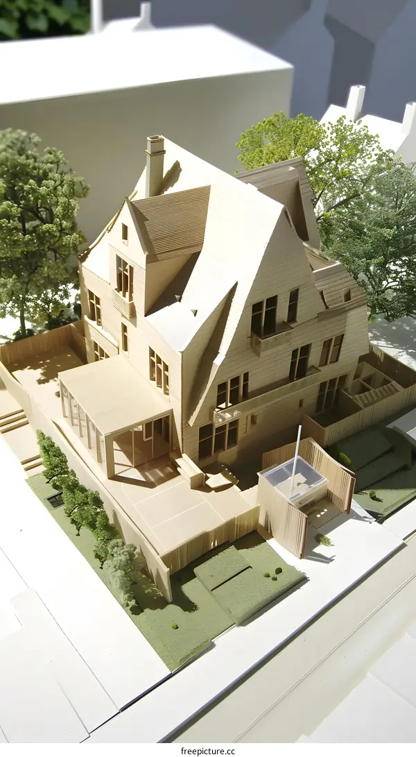 Model Home with Backyard and Tennis Court