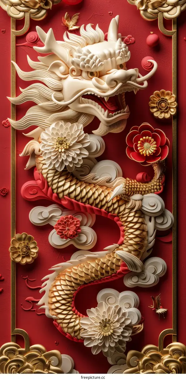Exquisite Chinese Dragon Art Illustration