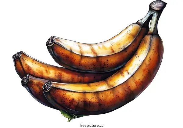 Grilled Bananas Illustration