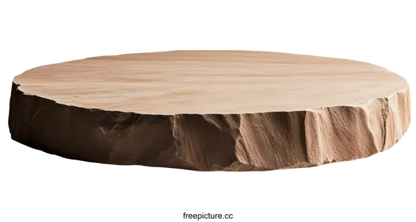 [Transparent Background PNG]Natural Stone Round Serving Tray