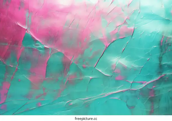 Pink and Blue Geometric Abstract Painting