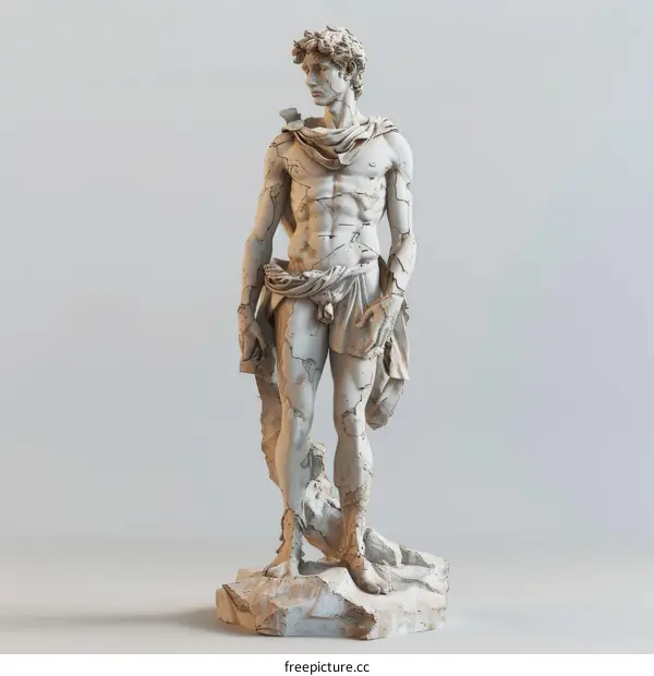 Statue of a young man