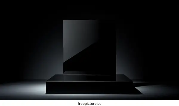 Modern Black Display Podium