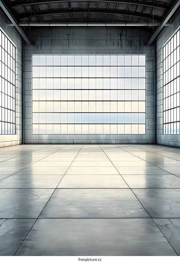 Large Empty Room With Large Windows