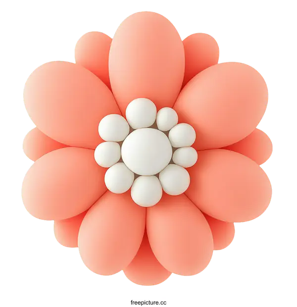[Transparent Background PNG]3D Cartoon Flower Design Illustration