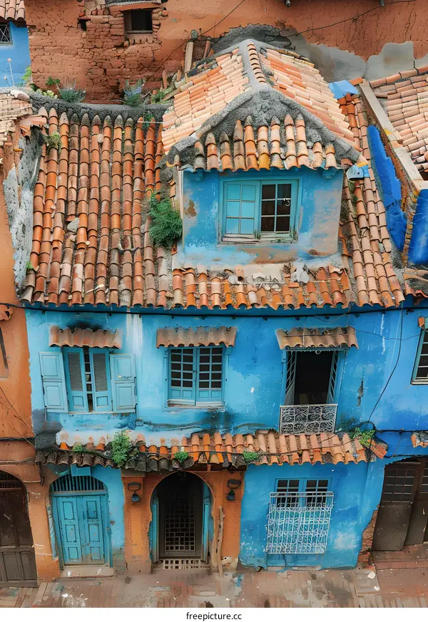Moroccan blue house