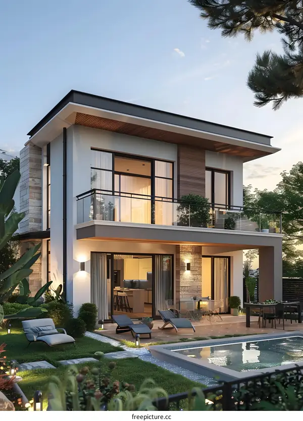 A Modern House with Pool