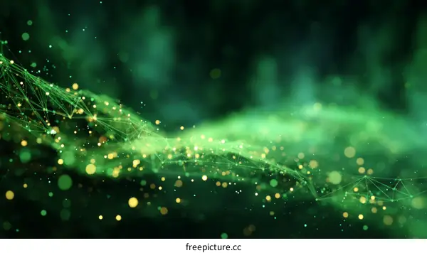 Abstract Green and Gold Digital Network Design