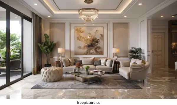 Modern Living Room Design with Luxurious Interior Decor