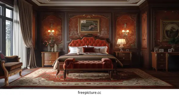 Luxury Bedroom Interior Design Illustration