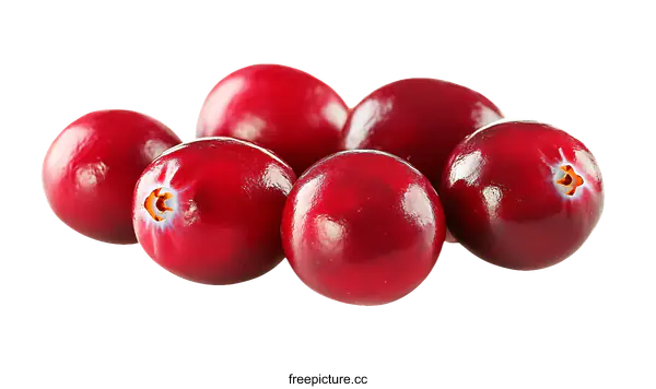 [Transparent Background PNG]Close Up Fresh Cranberries