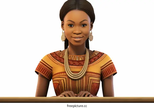 Portrait of a young African woman