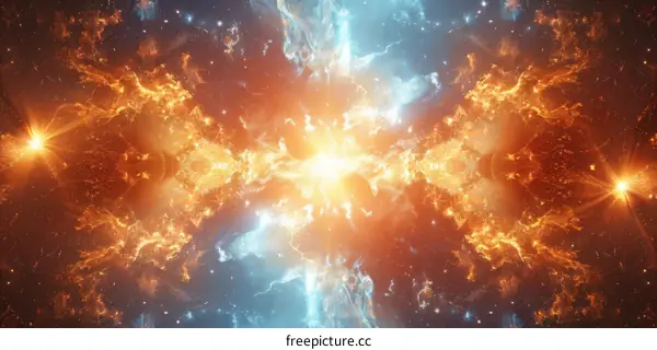 Fiery and Icy Space: A Symmetrical Cosmic Background