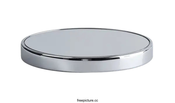 [Transparent Background PNG]Round Chrome Metal Disc