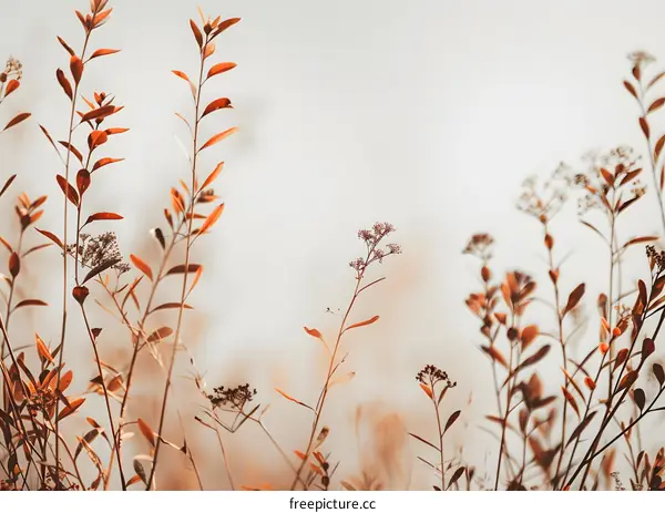 Close Up Of Brown Grass During Golden Hour