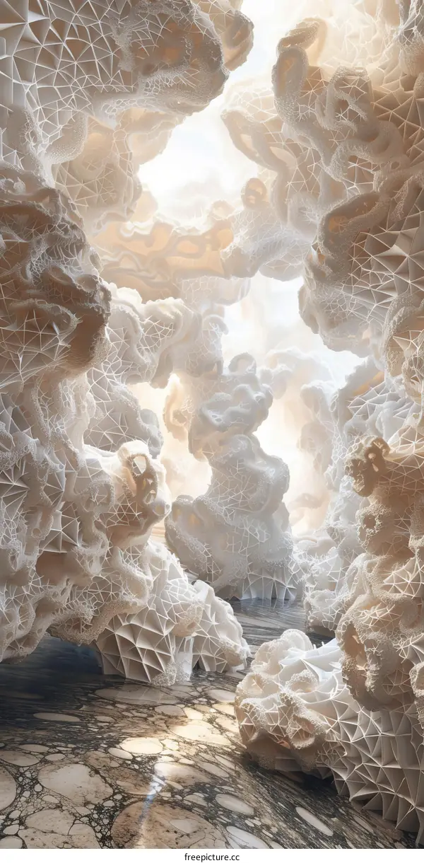 Alien Coral Formations in a Cave