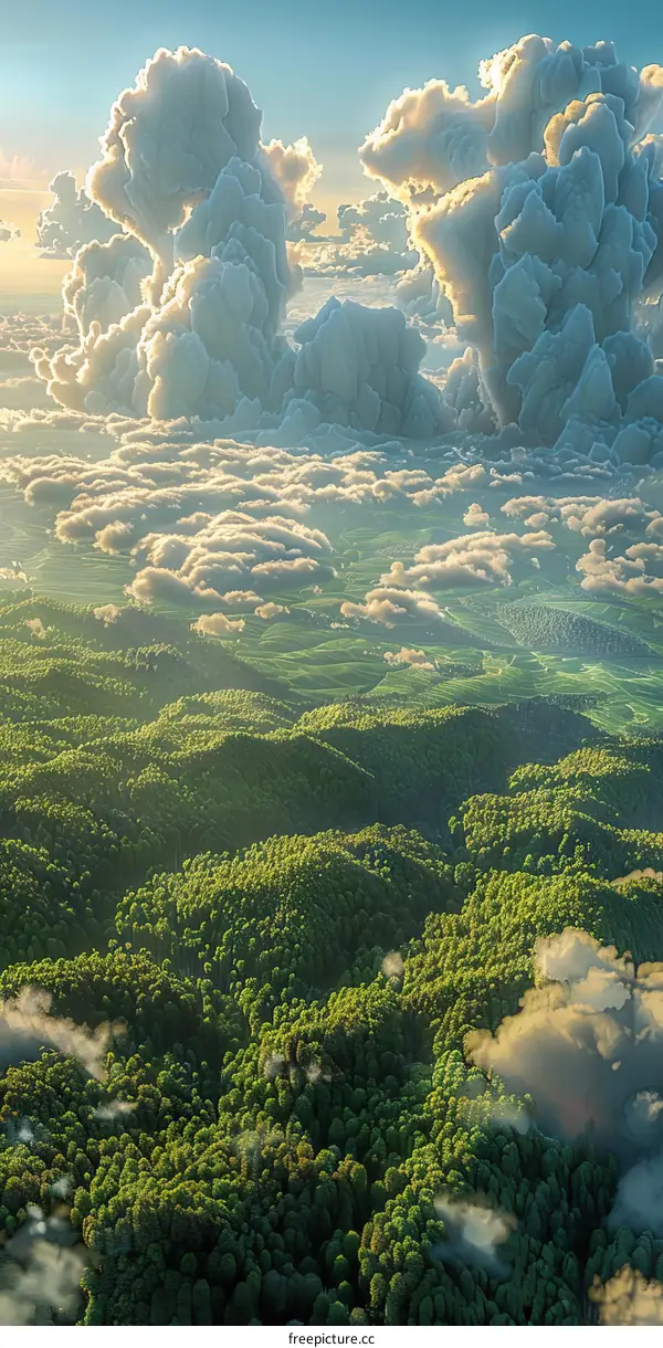 The sea of clouds in the mountains
