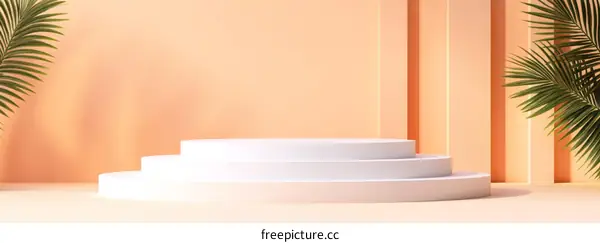 Minimalist Pastel Product Display Podium