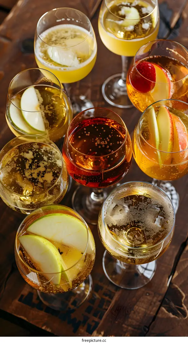 Close up of Apple Cider in Glasses