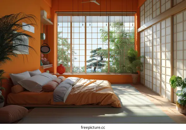 Stylish Modern Japanese Bedroom Interior Design