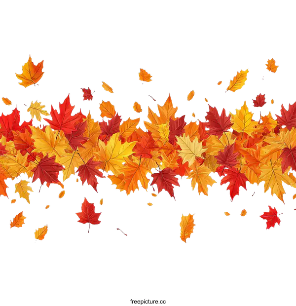 [Transparent Background PNG]Autumn Leaves Background Design