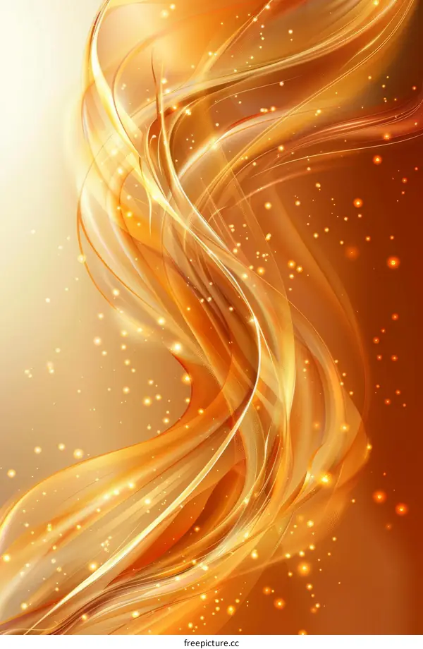 Golden Shimmer and Graceful Waves
