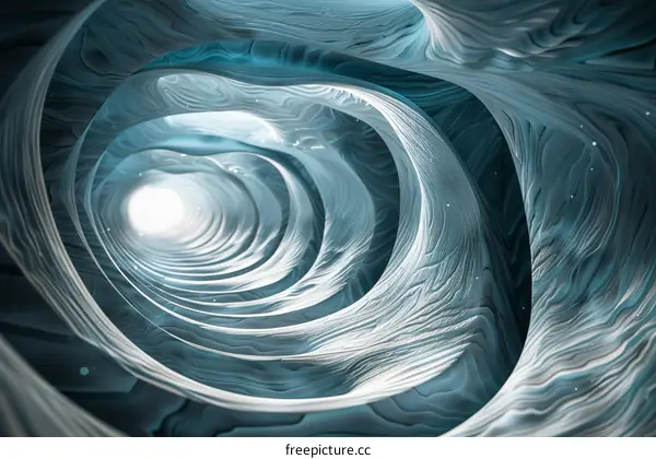 Blue and White Abstract Painting