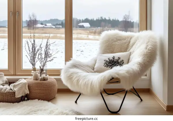 Cozy Winter Day by the Window Chair