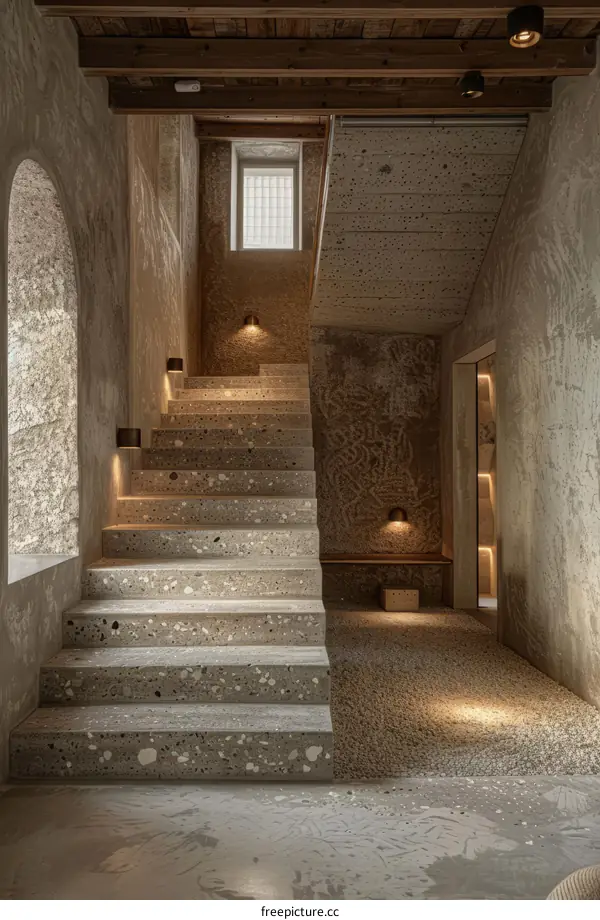 Exquisite Minimalist Staircase with Sculptural Balustrades