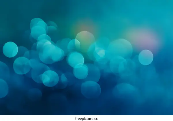 Abstract Teal Bokeh Background