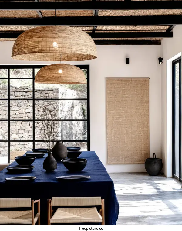 Modern Dining Room with Natural Elements