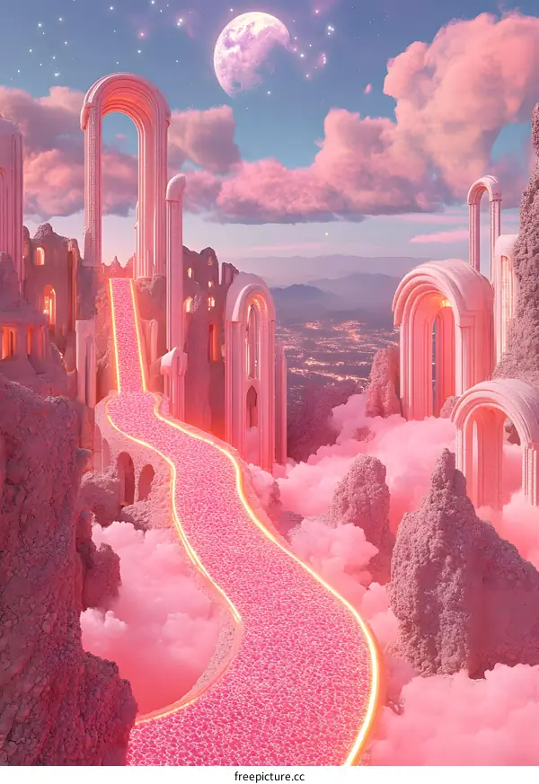 Pink Fantasy Sky Dreamland