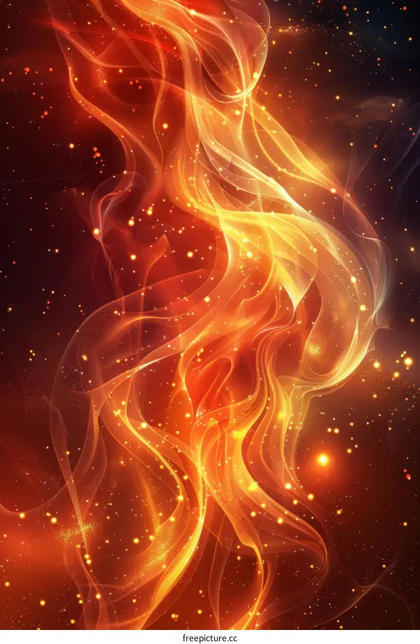 Abstract Fiery Energy Flowing