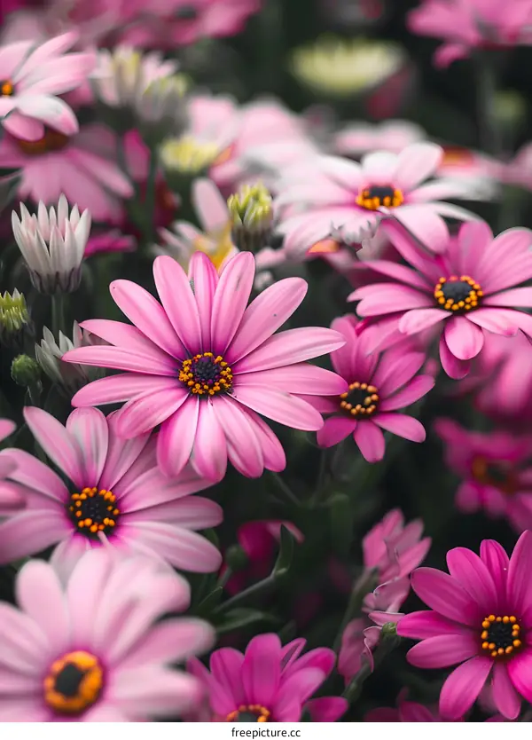 Close Up View of Pink Flowers