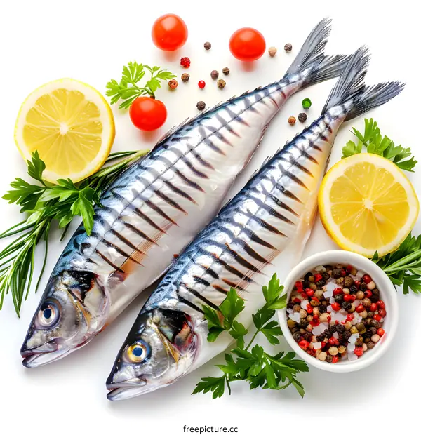 Two Raw Mackerel with Lemon and Spices