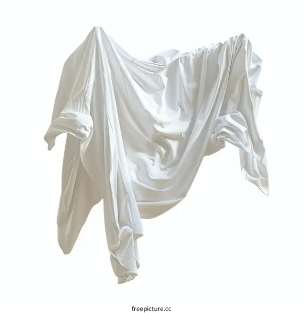 White cloth draped in an abstract form