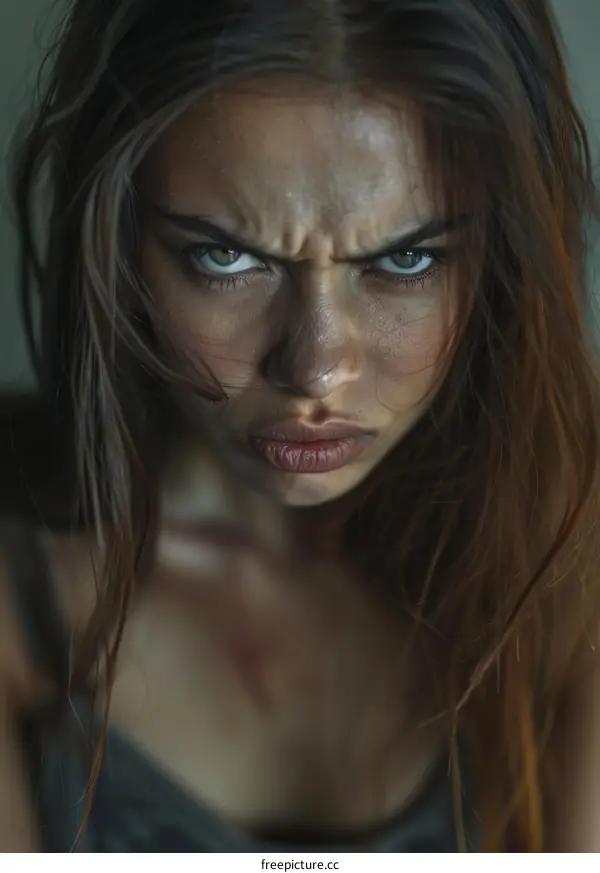 Close Up Portrait of a Caucasian Woman