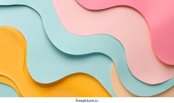 Abstract Background With Wavy Paper Layers
