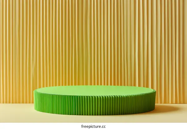 Abstract Minimalist Green Product Display Stand