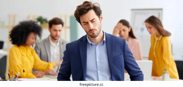 Business Meeting Frustration Focused on One Person