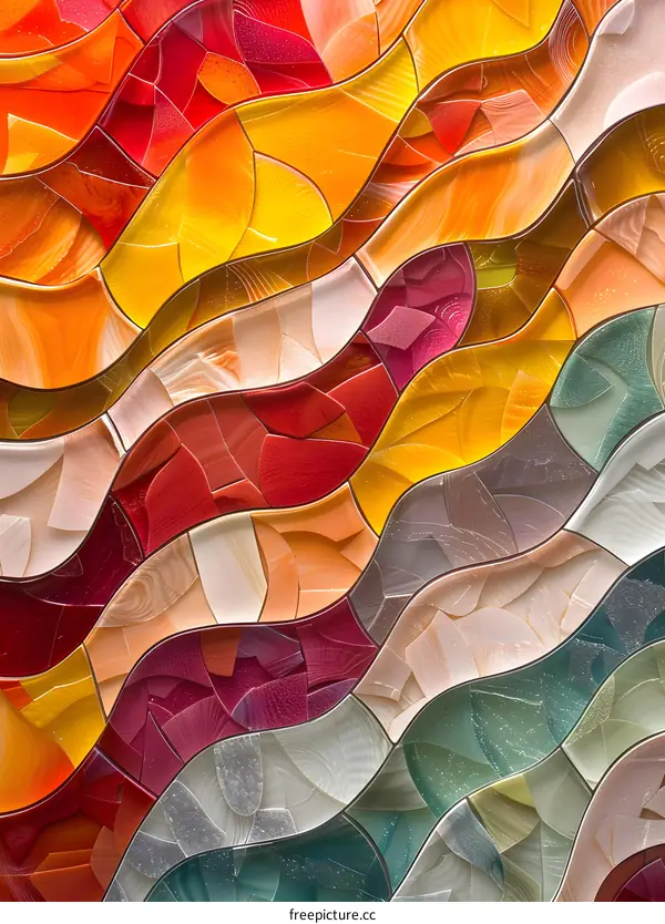 Abstract Stained Glass Waves