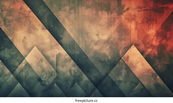 Abstract Geometric Background with Grunge Texture