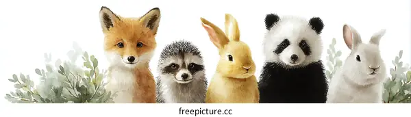 Cute Forest Animals Illustration