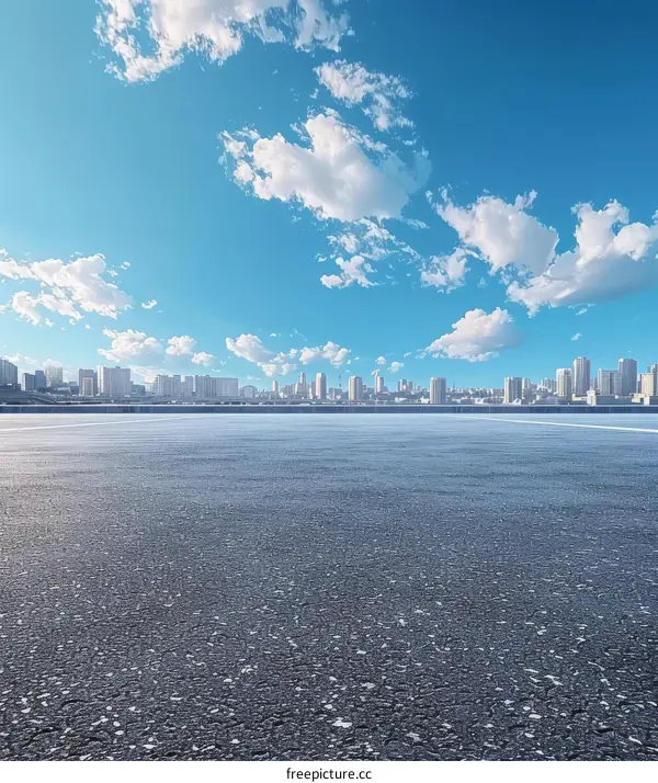 Modern Cityscape with Blue Sky