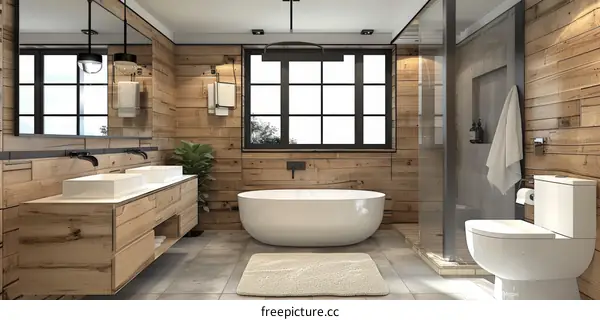 Modern Rustic Bathroom Interior Design